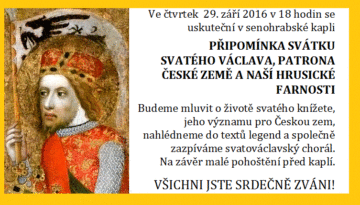 pozvánka sv. Václav – patron české země
